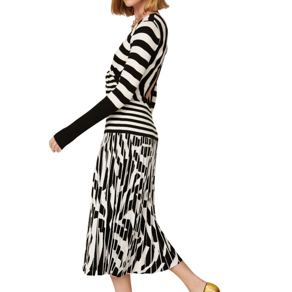 Tome Stripe Twist Front Sweater, Size Small - image 5